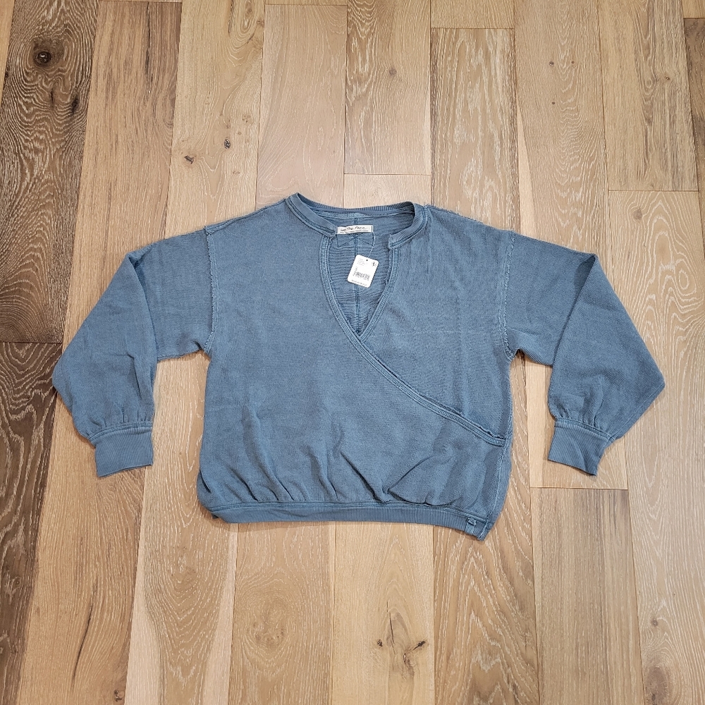 Free People We the Free Anyway Tee Turquoise size Small - Picture 3 of 10